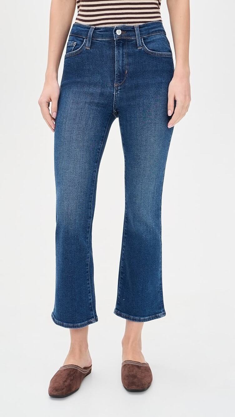 Frame The Reboot Crop Jean Femma High Rise Flare 30 Blue
